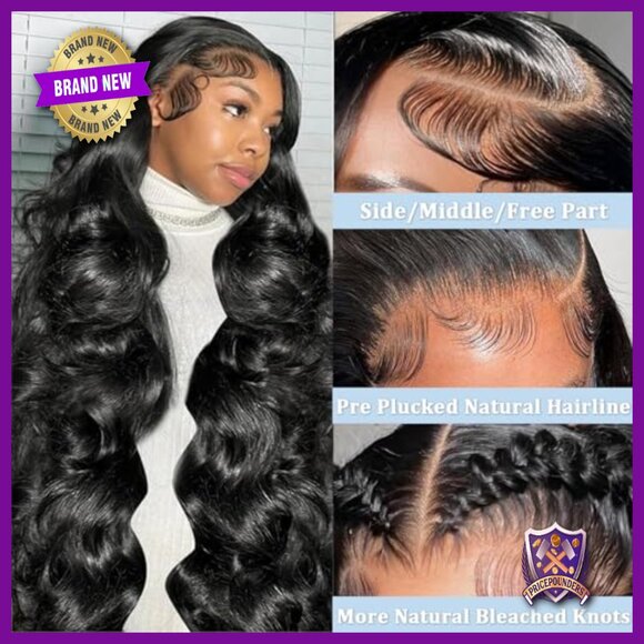 13x6 HD Lace Front Human Hair Wig 30 Inch Body Wave 200  display picture 3